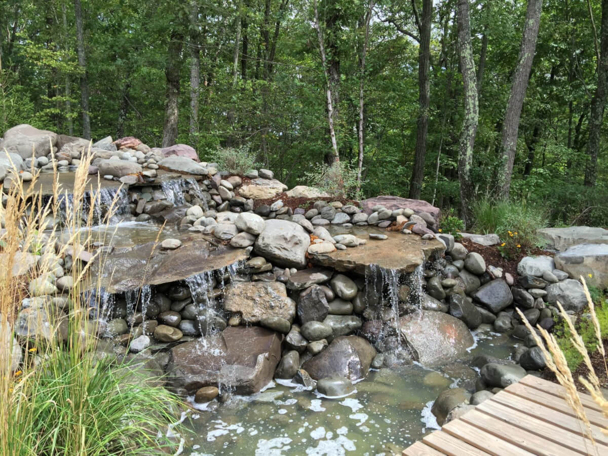 Collection of landscaping and hardscaping projects completed by Erb's Landscaping in the Pocono Mountains